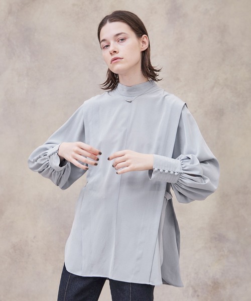 PUBLIC TOKYO（パブリックトウキョウ） 長袖ブラウス FREE ブルー