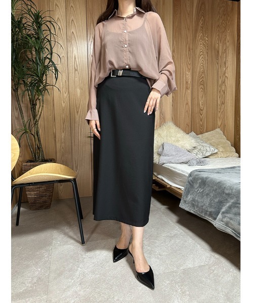 fifth（フィフス） スカート 「ベルト付き」ベーシックタイトロング