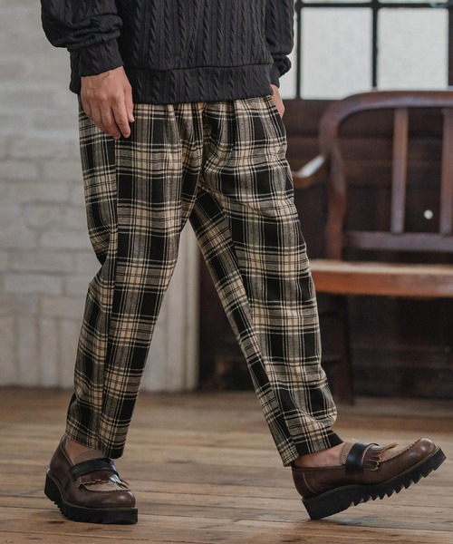 CAMBIO（カンビオ） パンツ mp14203-Check Ponti Tapered Pants