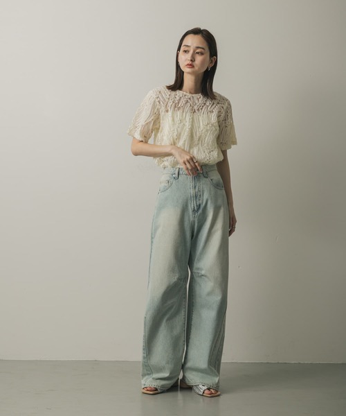 「SENSE OF PLACE by URBAN RESEARCH」 半袖ブラウス ONE ベージュ レディース_画像5