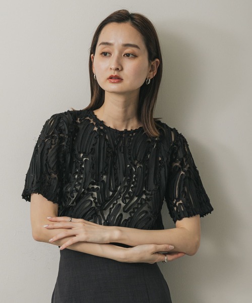 「SENSE OF PLACE by URBAN RESEARCH」 半袖ブラウス ONE ベージュ レディース_画像7