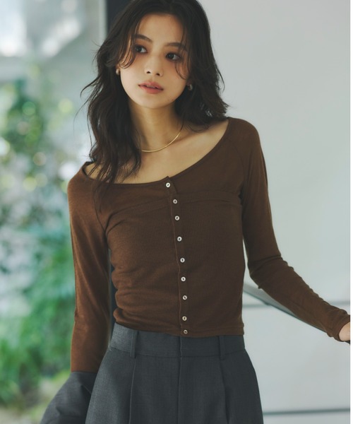 anuans（アニュアンス） ニット セーター シアーウールレイヤリング