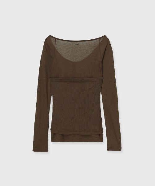 anuans（アニュアンス） ニット セーター シアーウールレイヤリング