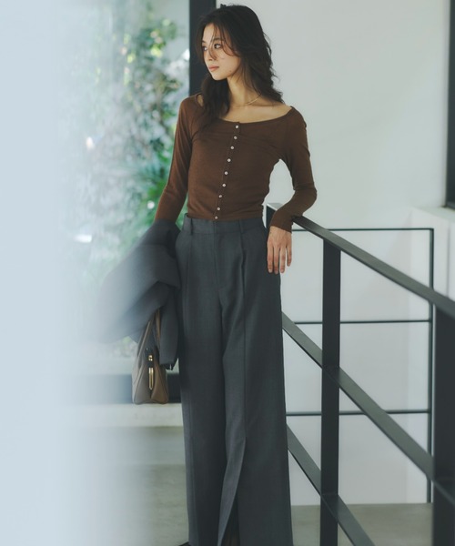 anuans（アニュアンス） ニット セーター シアーウールレイヤリング