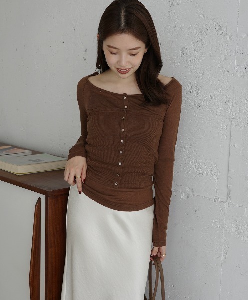 anuans（アニュアンス） ニット セーター シアーウールレイヤリング