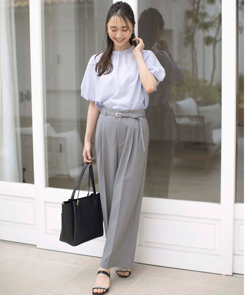 「ANY SIS」 半袖ブラウス 2 グリーン レディース_画像3