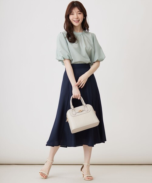 「ANY SIS」 半袖ブラウス 2 グリーン レディース_画像5