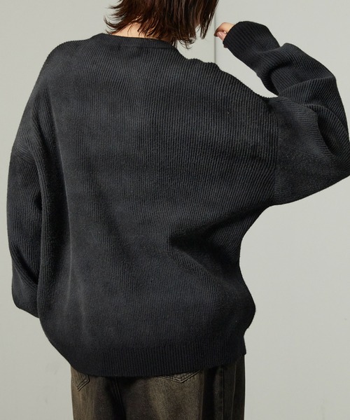 セーター ニット 「Alfred Alex」ヴィンテージライク ラバースプレー