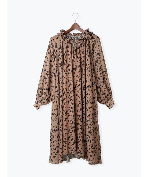 Te chichi（テチチ） ワンピース フラワーシフォンフリルネックドレス