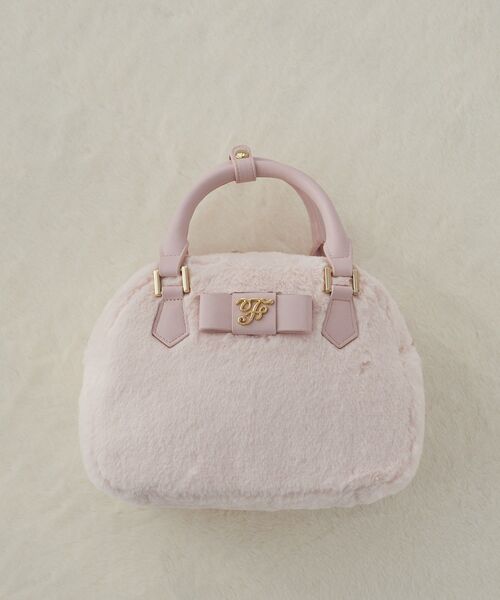 メゾンドフルール ファーバッグ メゾン ド フルール Maison de FLEUR ファー2Wayトートバッグ （ピンク