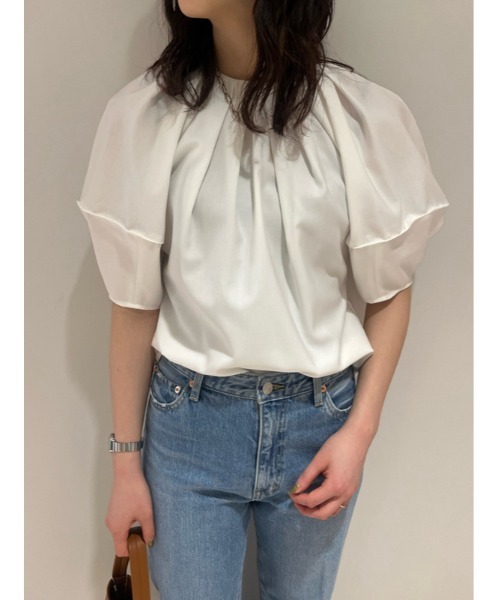 「Mila Owen」 7分袖ブラウス 0 ホワイト レディース_画像3