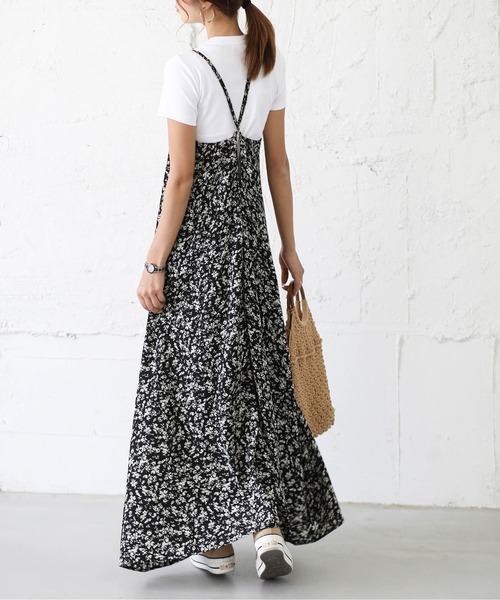 「La-gemme」 キャミソールワンピース C ブラック レディース_画像4