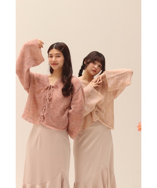 「muguet」 長袖ニット FREE ベビーピンク レディース_画像3