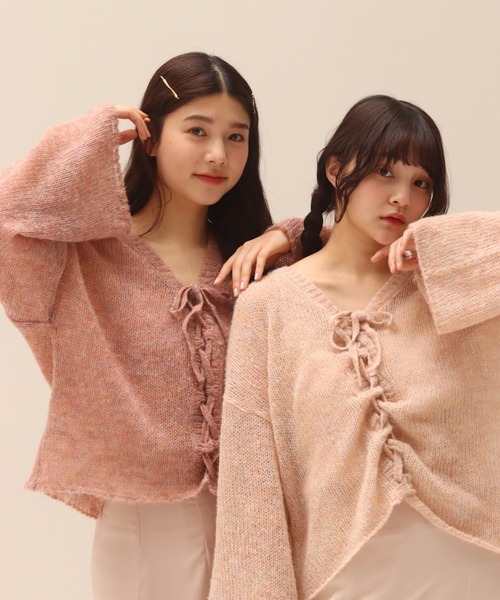 「muguet」 長袖ニット FREE ベビーピンク レディース_画像4