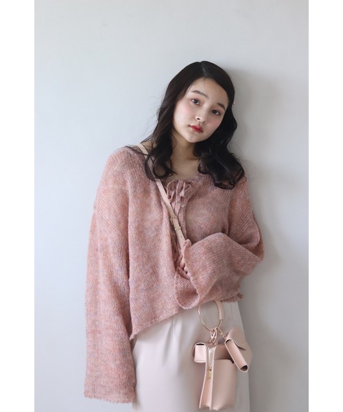 「muguet」 長袖ニット FREE ベビーピンク レディース_画像6