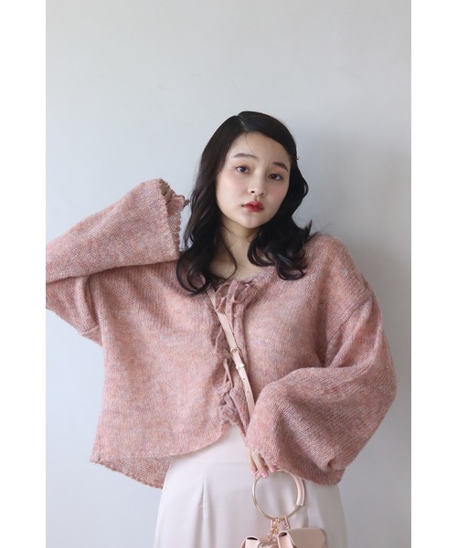 「muguet」 長袖ニット FREE ベビーピンク レディース_画像9