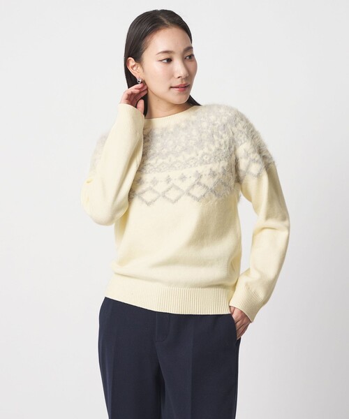 A DAY IN THE LIFE ニット セーター フェザー ノルディックニット