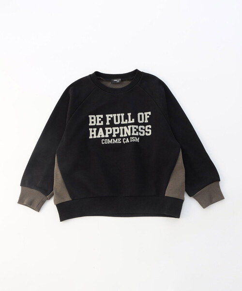COMME CA ISM（コムサイズム） トレーナー フロッキープリント 配色