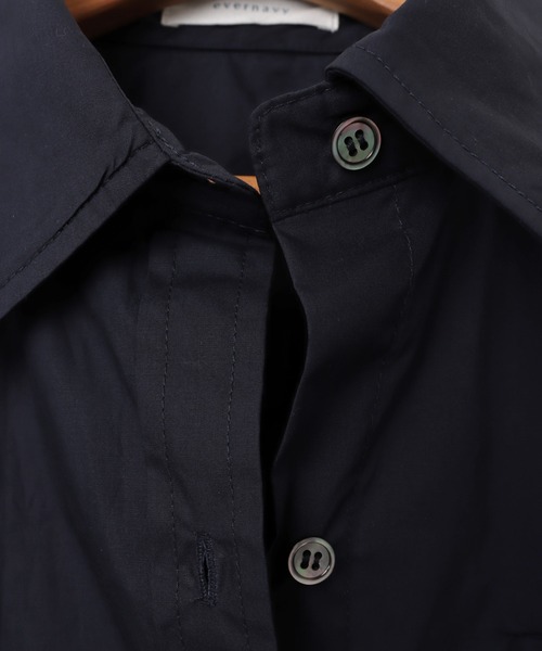 「evernavy」 長袖シャツ M ネイビー レディース_画像9