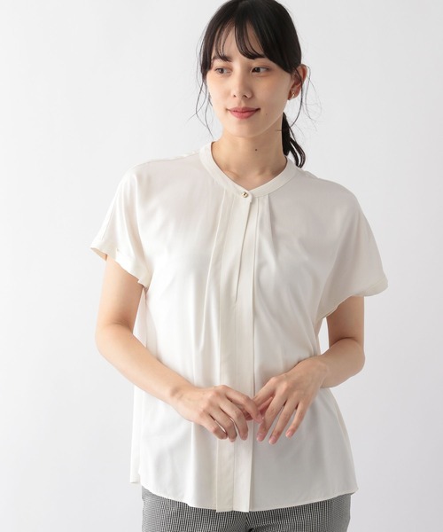 「GLOBAL WORK」 半袖ブラウス LARGE サックスブルー レディース_画像5