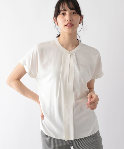 「GLOBAL WORK」 半袖ブラウス LARGE サックスブルー レディース_画像7