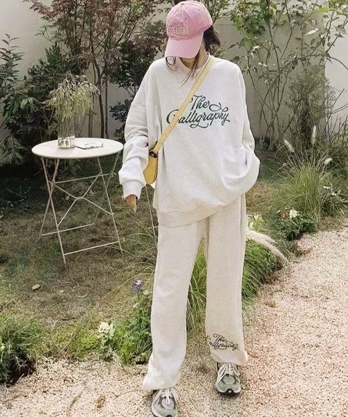 shameless セットアップ ロゴスウェットセットアップ レディース