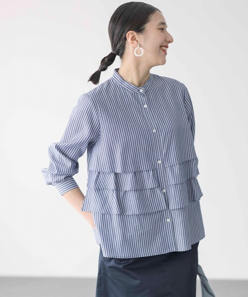 「組曲」 長袖ブラウス 2 ベージュ レディース_画像3