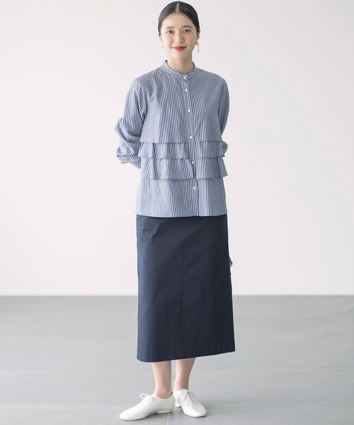 「組曲」 長袖ブラウス 2 ベージュ レディース_画像4