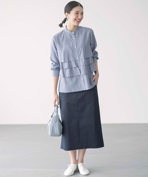 「組曲」 長袖ブラウス 2 ベージュ レディース_画像5