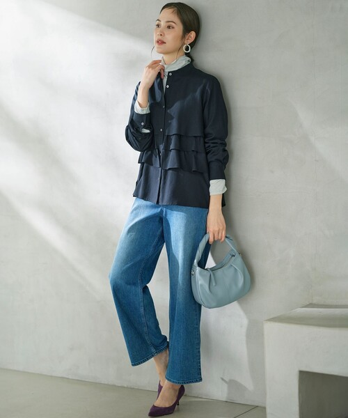 「組曲」 長袖ブラウス 2 ベージュ レディース_画像8