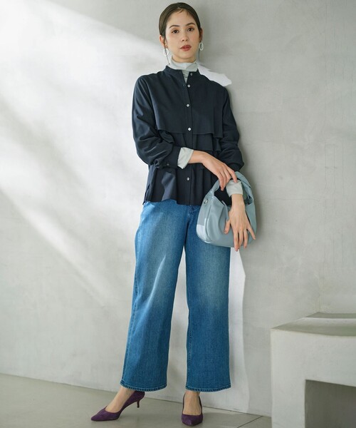 「組曲」 長袖ブラウス 2 ベージュ レディース_画像9