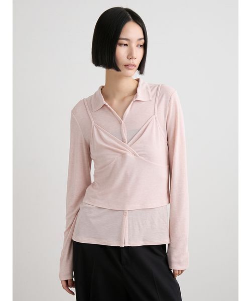 miesrohe ウール混レイヤードカットソー MIESROHE（ミースロエ） tシャツ ウール混レイヤードカットソー