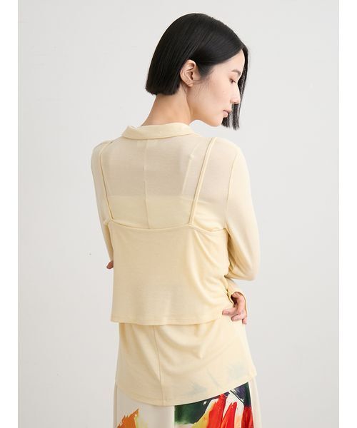 MIESROHE（ミースロエ） tシャツ ウール混レイヤードカットソー