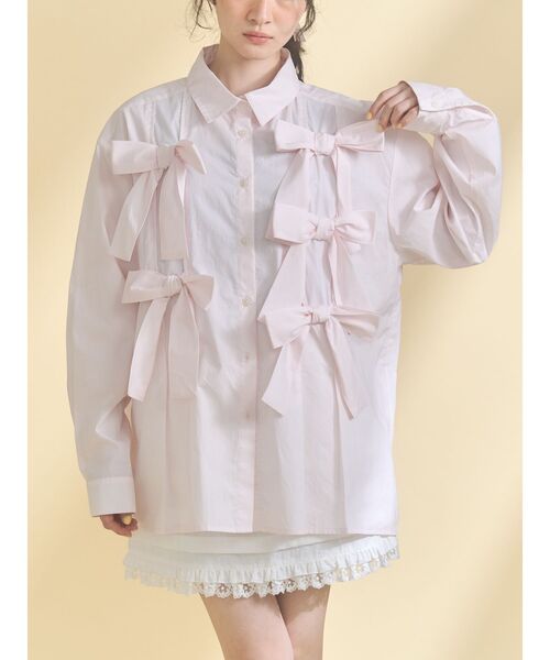 merry jenny（メリージェニー） ブラウス シャツ bon bon ribbon shirt