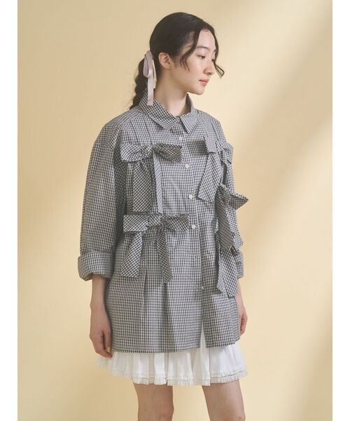 merry jenny（メリージェニー） ブラウス シャツ bon bon ribbon shirt