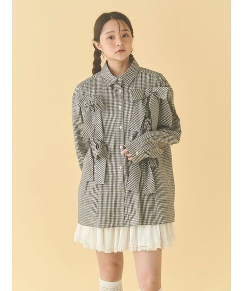 merry jenny（メリージェニー） ブラウス シャツ bon bon ribbon shirt