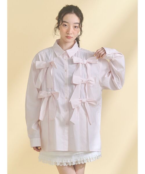 merry jenny（メリージェニー） ブラウス シャツ bon bon ribbon shirt