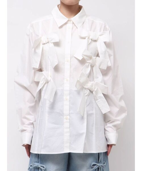 merry jenny（メリージェニー） ブラウス シャツ bon bon ribbon shirt 