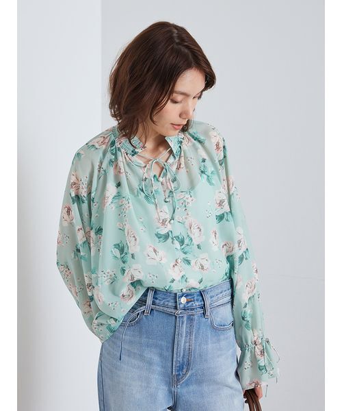 ミラオーウェン ブラウス シャツ 長袖 ストレッチ ブランド トップス レディース 1サイズ カーキ Mila Owen Mila Owen（ミラオーウェン）の「ポイントカラーワイドシャツ（シャツ
