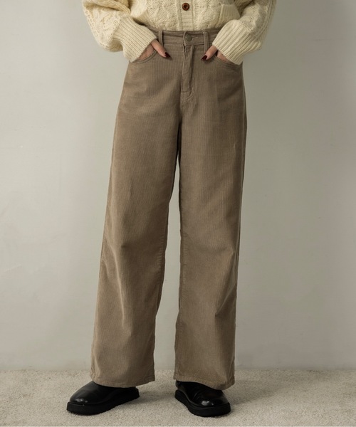lawgy（ラウジー） パンツ straight corduroy pocket pants