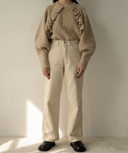 lawgy（ラウジー） パンツ straight corduroy pocket pants