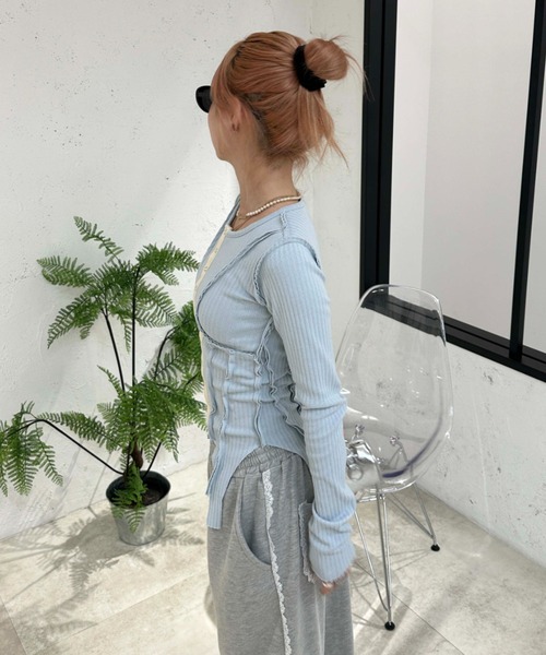 「sedacle girl」 カーディガン FREE ブルー レディース_画像3