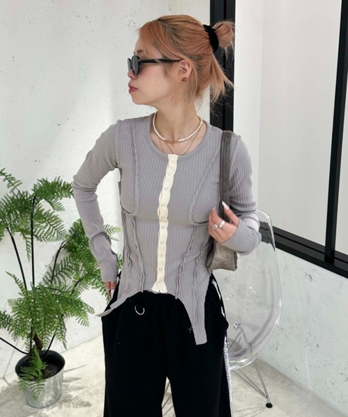 「sedacle girl」 カーディガン FREE ブルー レディース_画像9