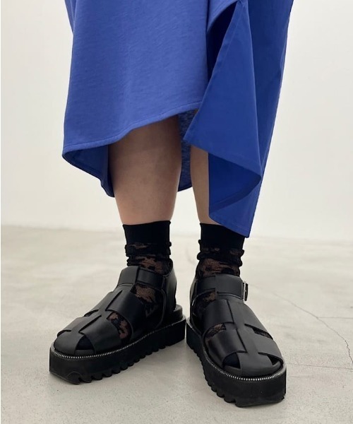 「ZUCCa」 半袖ワンピース M size グリーン レディースの画像