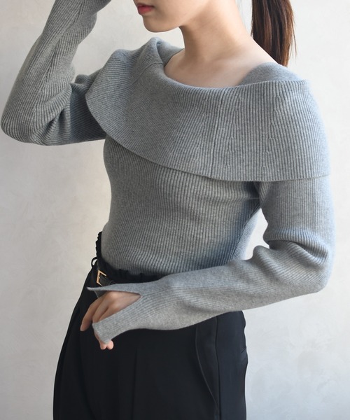 Machatt オフショルリブニット MISCH MASCH（ミッシュマッシュ） ニット セーター WEB限定 オフショル