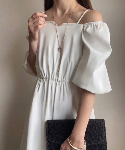「FILLOU」 半袖ワンピース MEDIUM ホワイト レディース_画像7