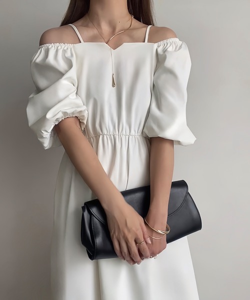 「FILLOU」 半袖ワンピース MEDIUM ホワイト レディース_画像8