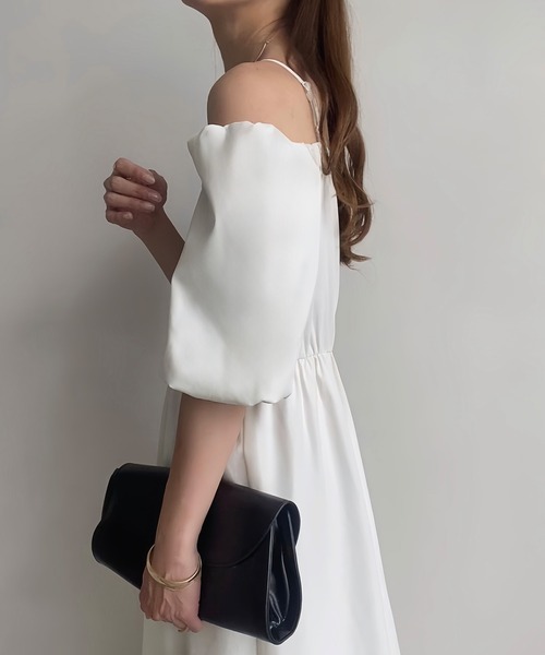 「FILLOU」 半袖ワンピース MEDIUM ホワイト レディース_画像9