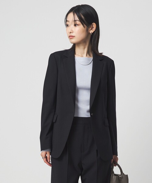 極美品グリーンレーベルリラクシング　ダブルテーラードジャケット　カチリラ　黒　L green label relaxing（グリーンレーベルリラクシング） ジャケット