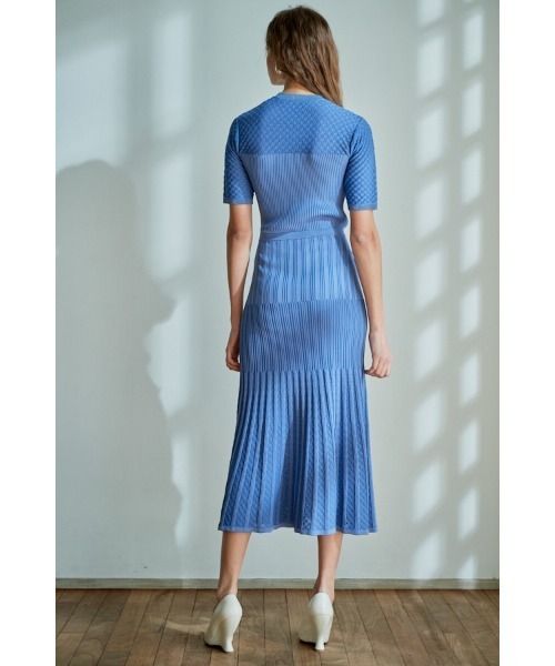 Estella.K ニットワンピース FREE ブルー レディース : ZOZOTOWN Yahoo